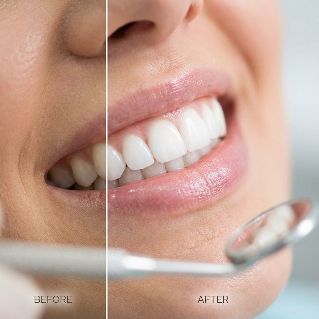 치아 미백 - 밝고 하얀 치아 변화