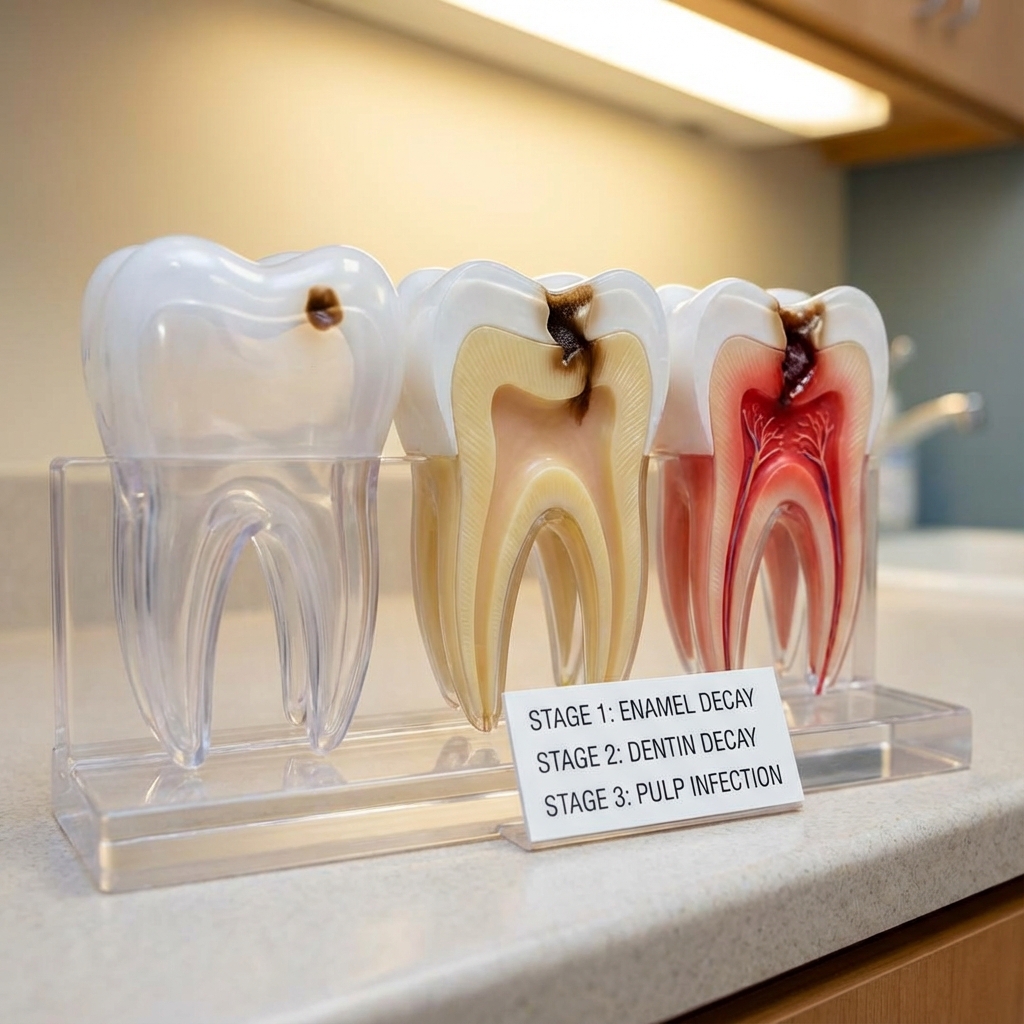 충치 진행 단계 - 초기, 중기, 말기 충치 진행 과정