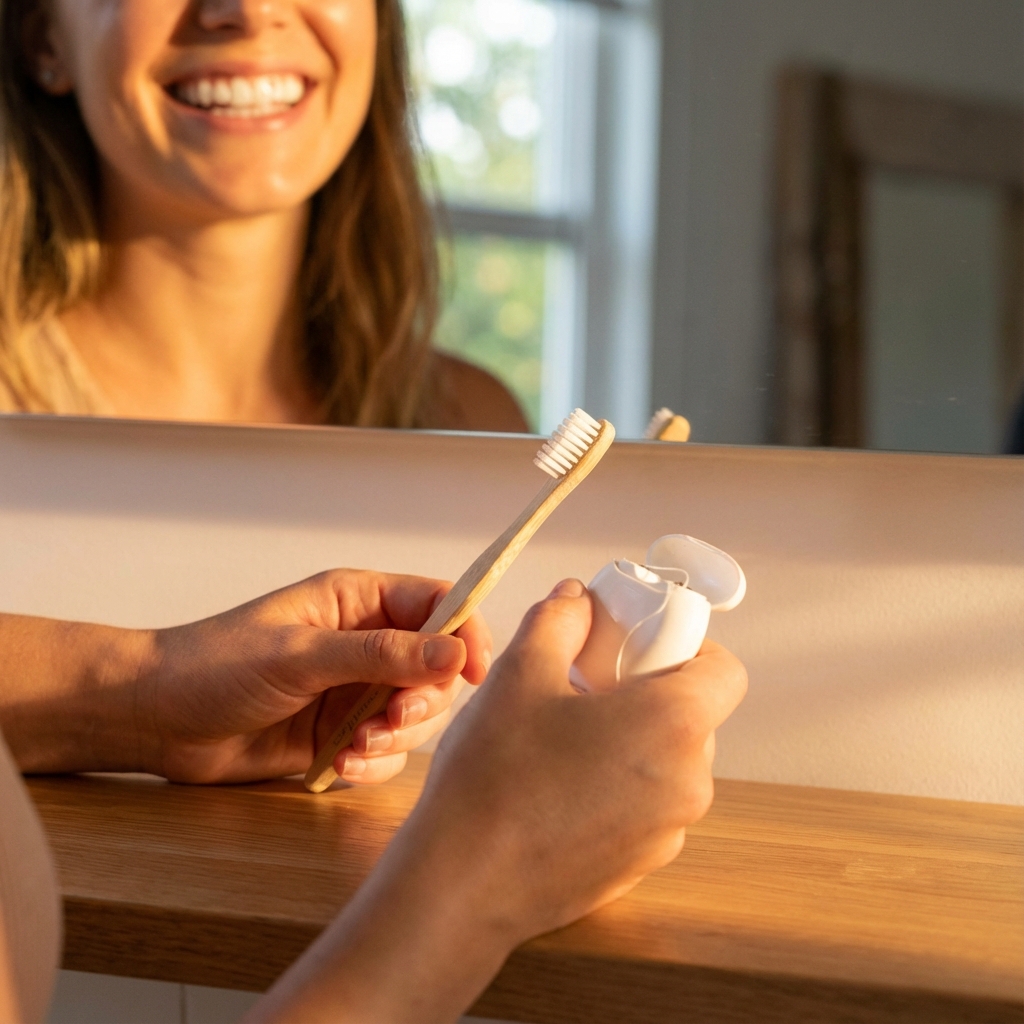 충치 예방 - 칫솔질과 치실 사용