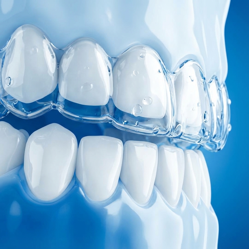 투명교정 장치 착용 모습