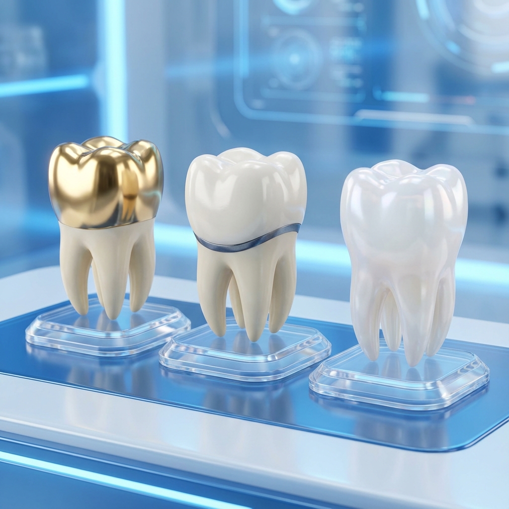 보철 재료 비교 - 골드, PFM, 지르코니아