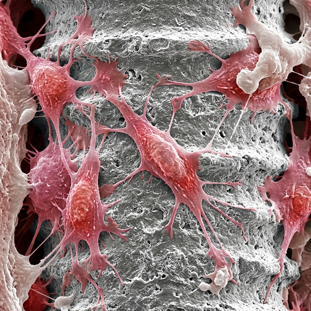 골유착 과정 - 뼈와 임플란트의 결합